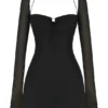 BabyDoll Schwarzes Chiffon-Halter-Minikleid BabyDoll Schwarzes Chiffon-Halter-Minikleid