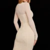 Beatrice Beige Midi-Korsetts-Kleider Beatrice Beige Midi-Korsetts-Kleider