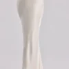 Beau Vintage Elfenbein-Satin-Maxirock mit Drapierung Beau Vintage Elfenbein-Satin-Maxirock mit Drapierung