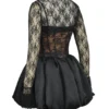 Beauty – Schwarzes Minikleid mit Puffärmel aus Spitze Beauty – Schwarzes Minikleid mit Puffärmel aus Spitze