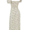 Bellucci Sommerkleid mit Gartenprint und Raffungen Bellucci Sommerkleid mit Gartenprint und Raffungen