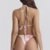 Bikinis mit seitlichen Bändern und Tahiti-Blumenprint für die Unterteile