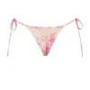 Bikinis mit seitlichen Bändern und Tahiti-Blumenprint für die Unterteile