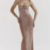 Bonita Cafe Au Lait Pailletten-Maxikleid Bonita Cafe Au Lait Pailletten-Maxikleid