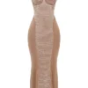 Bonita Cafe Au Lait Pailletten-Maxikleid Bonita Cafe Au Lait Pailletten-Maxikleid