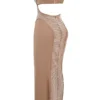 Bonita Cafe Au Lait Pailletten-Maxikleid Bonita Cafe Au Lait Pailletten-Maxikleid