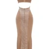Bonita Cafe Au Lait Pailletten-Maxikleid Bonita Cafe Au Lait Pailletten-Maxikleid