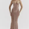 Bonita Cafe Au Lait Pailletten-Maxikleid Bonita Cafe Au Lait Pailletten-Maxikleid