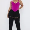 Breanna Schwarze Schnür-Cargo-Hose Breanna Schwarze Schnür-Cargo-Hose