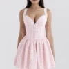 Brigitte Strawberry Shortcake Gingham Korsetts-Minikleid Brigitte Strawberry Shortcake Gingham Korsetts-Minikleid