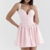 Brigitte Strawberry Shortcake Gingham Korsetts-Minikleid Brigitte Strawberry Shortcake Gingham Korsetts-Minikleid