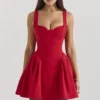 Bunny Holly Red Crepe Minikleid Bunny Holly Red Crepe Minikleid