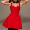Bunny Holly Red Crepe Minikleid Bunny Holly Red Crepe Minikleid