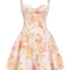 Bunny Peach Poppy Print Twill Minikleid Bunny Peach Poppy Print Twill Minikleid