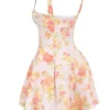Bunny Peach Poppy Print Twill Minikleid Bunny Peach Poppy Print Twill Minikleid