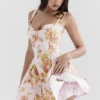 Bunny Peach Poppy Print Twill Minikleid Bunny Peach Poppy Print Twill Minikleid