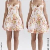 Bunny Peach Poppy Print Twill Minikleid Bunny Peach Poppy Print Twill Minikleid