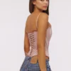 Cadie – Satin-Korsetts-Oberteil in Blush Pink Cadie – Satin-Korsetts-Oberteil in Blush Pink