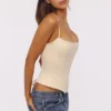 Cadie Vintage Elfenbein-Satin-Korsetts-Oberteil Cadie Vintage Elfenbein-Satin-Korsetts-Oberteil