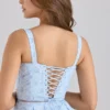 Calia Blaues Minikleid aus Stretch-Baumwolle mit Blumenprint Calia Blaues Minikleid aus Stretch-Baumwolle mit Blumenprint