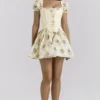 Callie Lemon Rose Print Wende-Baumwoll-Korsetts-Oberteil Callie Lemon Rose Print Wende-Baumwoll-Korsetts-Oberteil