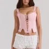 Callie Pink Baumwoll-Korsetts-Oberteil Callie Pink Baumwoll-Korsetts-Oberteil