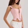 Callie Pink Baumwoll-Korsetts-Oberteil Callie Pink Baumwoll-Korsetts-Oberteil