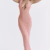 Camelia Apricot Plunge-Maxikleid Camelia Apricot Plunge-Maxikleid