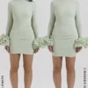 Camilla Pistachio Minikleid mit Rüschenbündchen Camilla Pistachio Minikleid mit Rüschenbündchen