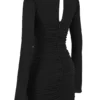 Camille – Schwarzes Minikleid aus echter Seide mit Cut-outs Camille – Schwarzes Minikleid aus echter Seide mit Cut-outs