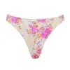 Capri Bikini-Unterteil mit Blumenmuster und hohem Beinausschnitt Capri Bikini-Unterteil mit Blumenmuster und hohem Beinausschnitt
