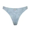 Capri Blau Paisley Bikini-Unterteil mit hohem Beinausschnitt Capri Blau Paisley Bikini-Unterteil mit hohem Beinausschnitt