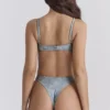 Capri Blau Paisley Bikini-Unterteil mit hohem Beinausschnitt Capri Blau Paisley Bikini-Unterteil mit hohem Beinausschnitt