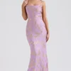 Capriana Orchid Jacquard-Satin-Abendkleid Capriana Orchid Jacquard-Satin-Abendkleid
