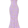 Capriana Orchid Jacquard-Satin-Abendkleid Capriana Orchid Jacquard-Satin-Abendkleid
