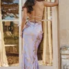 Capriana Orchid Jacquard-Satin-Abendkleid Capriana Orchid Jacquard-Satin-Abendkleid