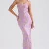 Capriana Orchid Jacquard-Satin-Abendkleid Capriana Orchid Jacquard-Satin-Abendkleid