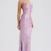 Capriana Orchid Jacquard-Satin-Abendkleid Capriana Orchid Jacquard-Satin-Abendkleid
