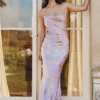 Capriana Orchid Jacquard-Satin-Abendkleid Capriana Orchid Jacquard-Satin-Abendkleid