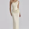 Caprice Lemon Ein-Schulter-Maxikleid aus Satin Caprice Lemon Ein-Schulter-Maxikleid aus Satin