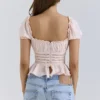 Cara Pink Lace Peplum Oberteil Cara Pink Lace Peplum Oberteil