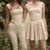 Carella Capri-Hose mit Lebkuchen-Karomuster Carella Capri-Hose mit Lebkuchen-Karomuster