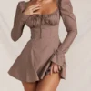 Carlina Mocha Langarm-Minikleid Carlina Mocha Langarm-Minikleid