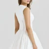 Carmel Weißes Minikleid aus Stretch-Baumwolle Carmel Weißes Minikleid aus Stretch-Baumwolle