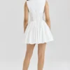 Carmel Weißes Minikleid aus Stretch-Baumwolle Carmel Weißes Minikleid aus Stretch-Baumwolle