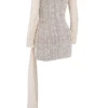Carmelita – Kleid aus natürlichem Strick mit Schnürung Carmelita – Kleid aus natürlichem Strick mit Schnürung