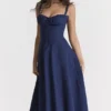 Carmen French Navy Bustier-Sommerkleid Carmen French Navy Bustier-Sommerkleid