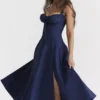 Carmen French Navy Bustier-Sommerkleid Carmen French Navy Bustier-Sommerkleid