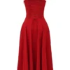 Carmen Red Rose Bustier-Sommerkleid Carmen Red Rose Bustier-Sommerkleid