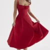 Carmen Red Rose Bustier-Sommerkleid Carmen Red Rose Bustier-Sommerkleid